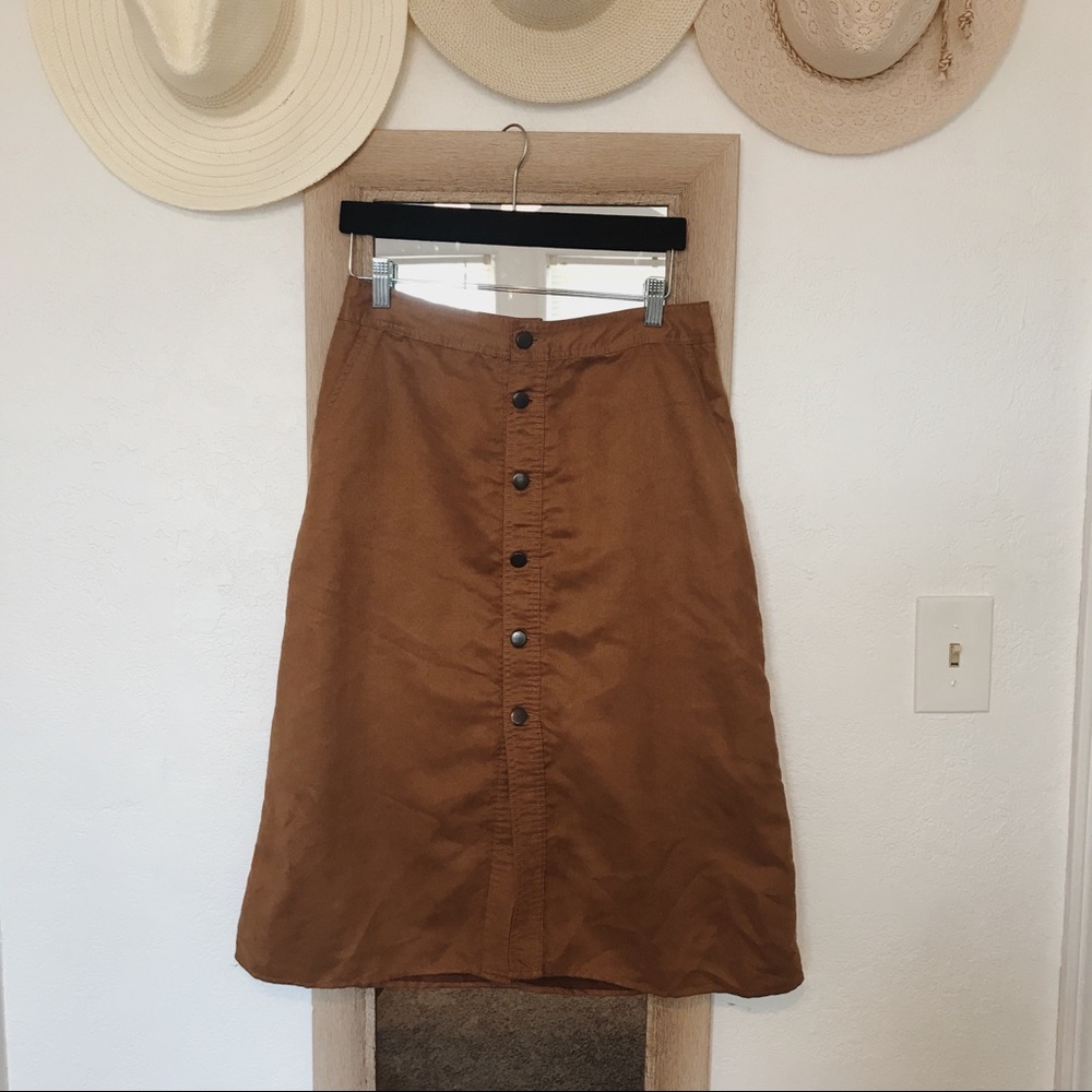 💫Brown suede skirt